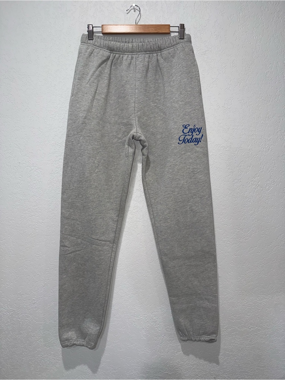 NWT The Mayfair Group Enjoy Today Sweatpants Grey S/M